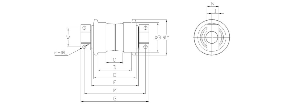 Undercarriage parts drawings for D155